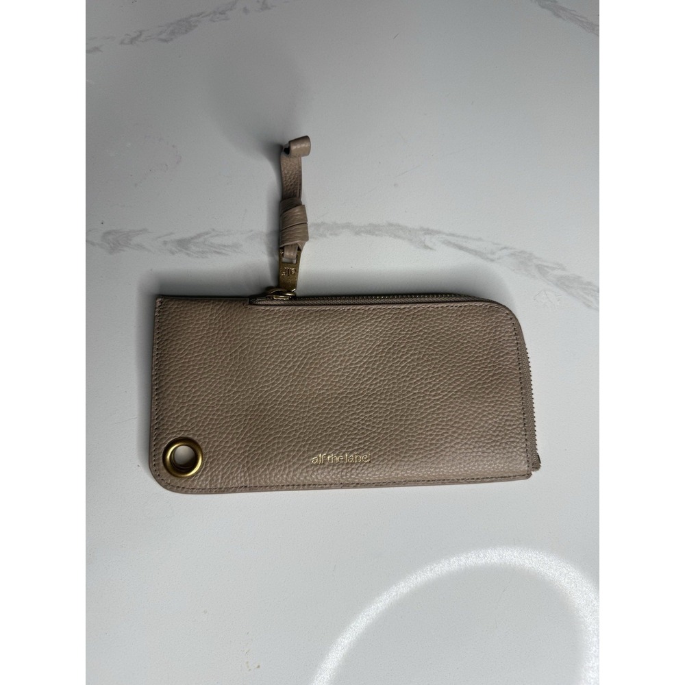 Alf the Label Tan pebbled leather pouch Small For Phone Or Sunglasses NWOT